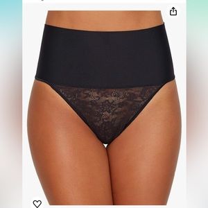BNWT Maidenform Tame Your Tummy Shaping Lace Thong with Cool Comfort (sz Large)